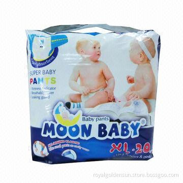 Disposable baby pull-ups diaper with soft non-woven surface